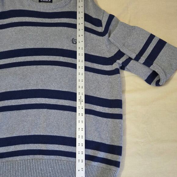 Chaps grey and navy blue Sweater mens size XL - Picture 6 of 10